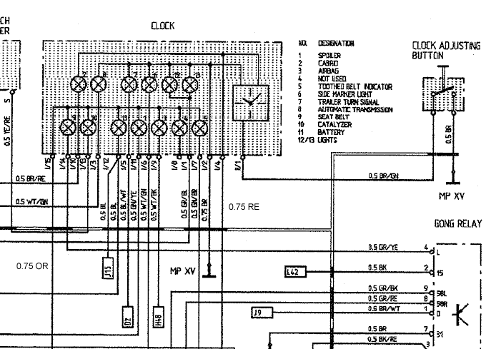 Clock Connector Wiring Diagram Help Please