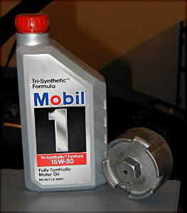 Mobil 1 and filter tool